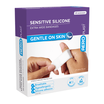Sensitive Silicone X-Wide Strip 2.5 x 7.5 cm Box/20
