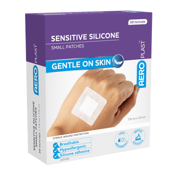 Sensitive Silicone Small Patches 3.8 x 3.8 cm Box/30