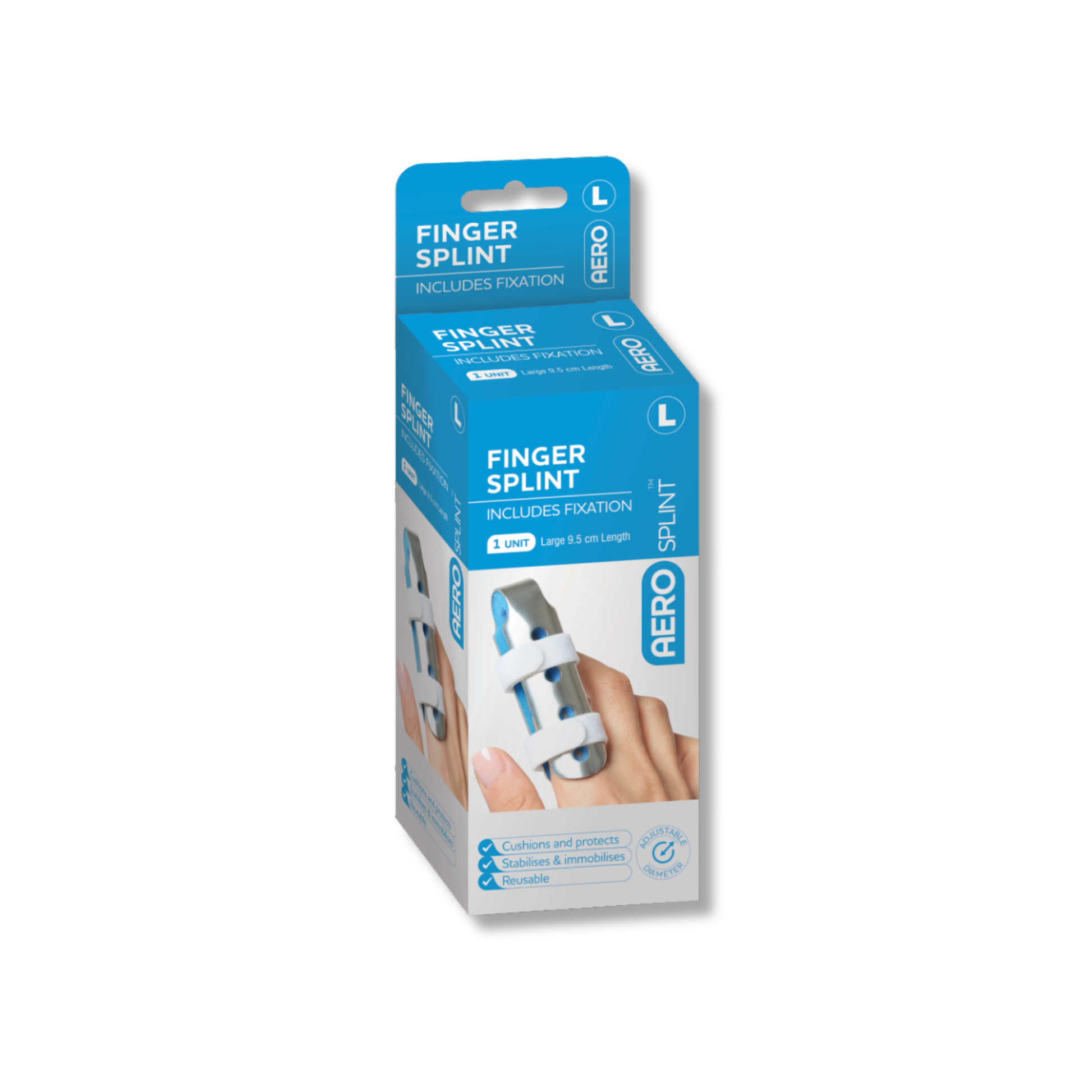 Finger Splint Large Box. Aero Healthcare ASFS1-L