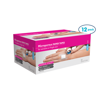 Microporous, Non-Woven Paper Tape 2.5cm x 5m (Box of 12)